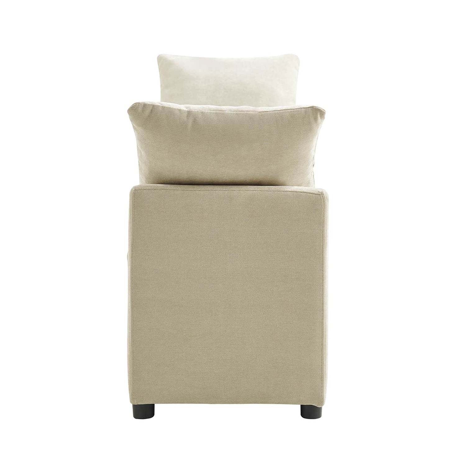 Benito 59.4" Wide End of Bed Storage Couch Bench with Two Throw Pillows