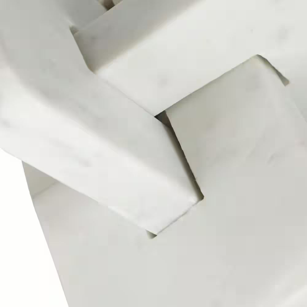 White 9 In. X 9 In. Marble Knot Sculpture