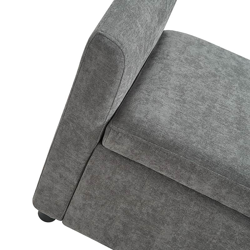 Benito 59.4" Wide End of Bed Storage Couch Bench with Two Throw Pillows