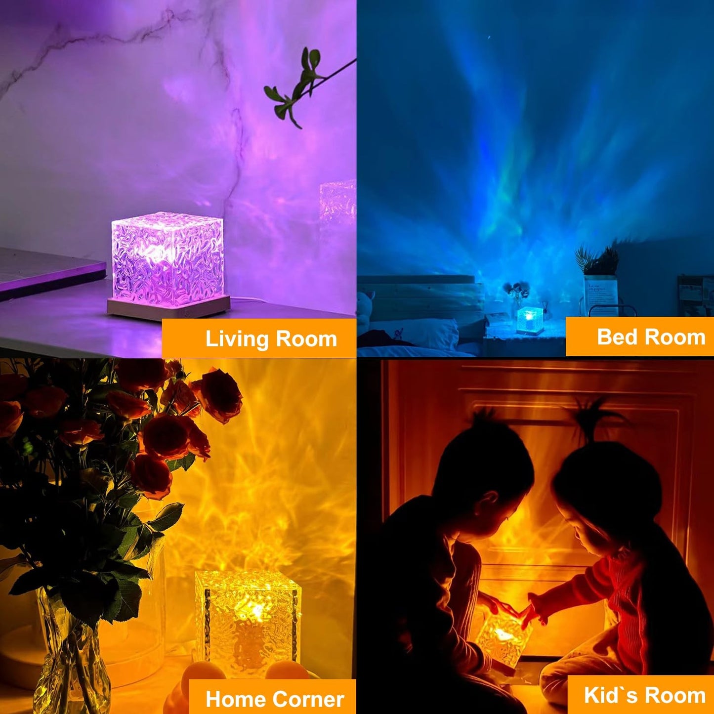Aurora Glow Lamp,Corded Ocean Lamp Luminorthe Cube Northern Lights Cube Ocean...