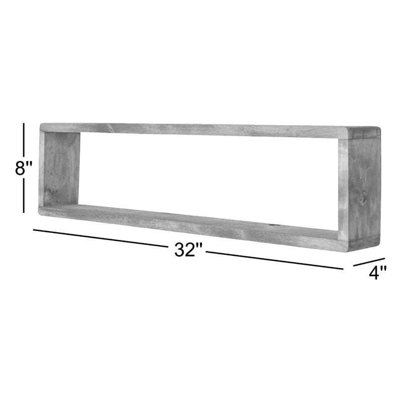 Abbott 2 Piece Alder Solid Wood Floating Shelf