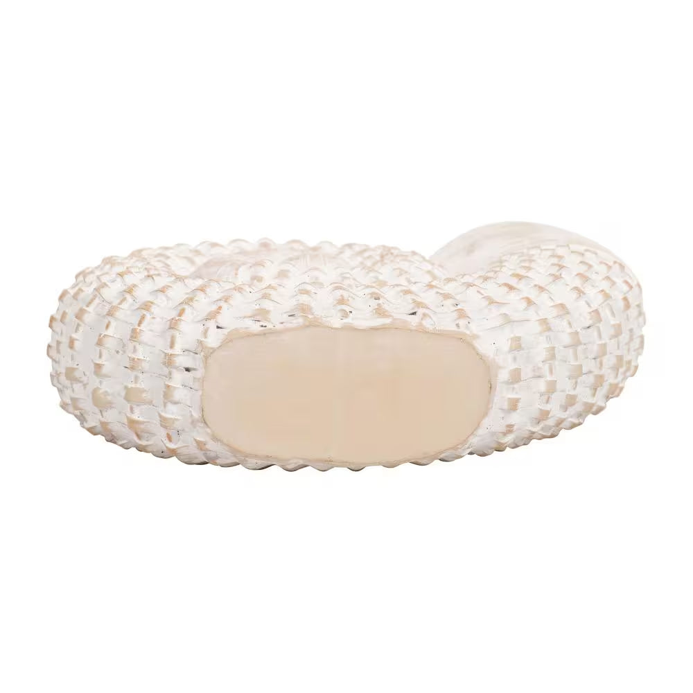 White 7 In. X 7 In. Ceramic Shell Figurine