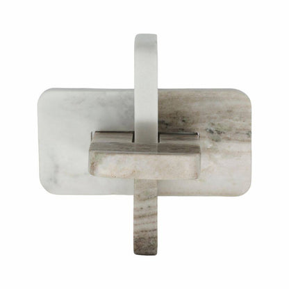 White 9 In. X 9 In. Marble Knot Sculpture