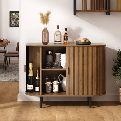 40'' Sideboard Storage Cabinet with Doors and Shelves - Credenza Storage Cabinet for Office, Bedroom Storage Cabinet, Hallway Storage Cabinet, Console Storage Cabinet