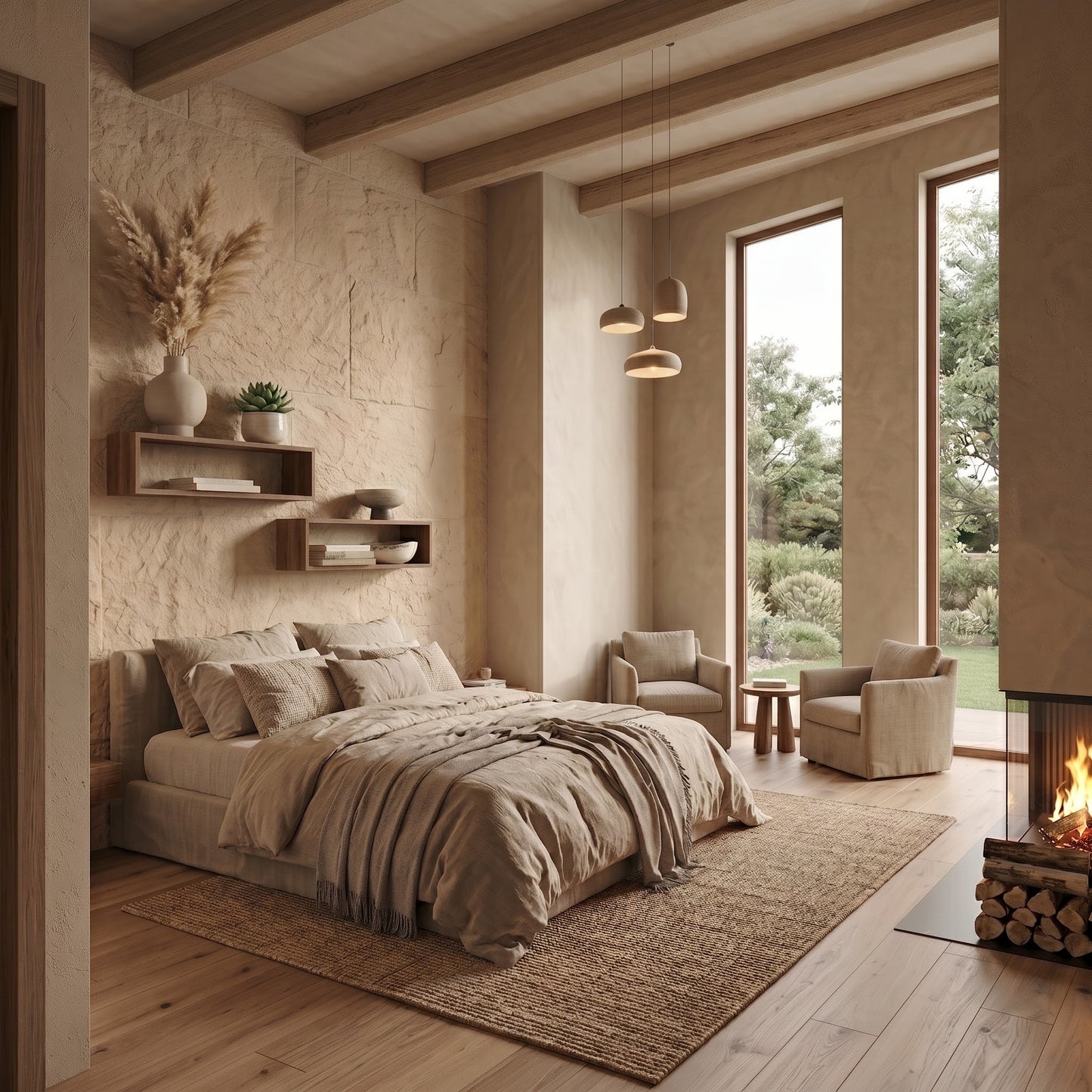 Furnora - Alder Wood Floating Shelf Set