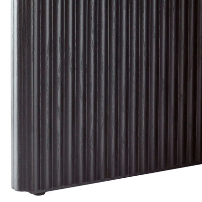 Lillian Fluted Coffee Table, Black