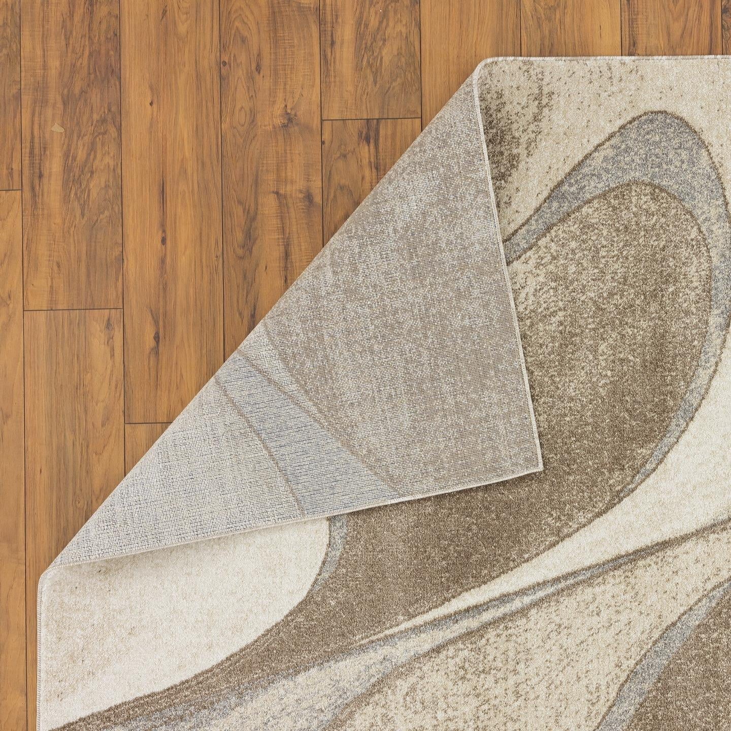 Tower Hill Modern Abstract Area Rug Beige 5X7 Carpet