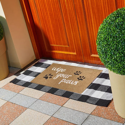 Front Door Doormat - Wipe Your Paws Entrance Mats, Durable Non Slip Rubber Absorbent, Funny Dog Mat for Front Door