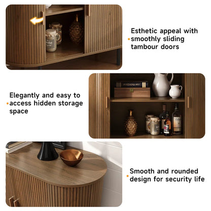 40'' Sideboard Storage Cabinet with Doors and Shelves - Credenza Storage Cabinet for Office, Bedroom Storage Cabinet, Hallway Storage Cabinet, Console Storage Cabinet