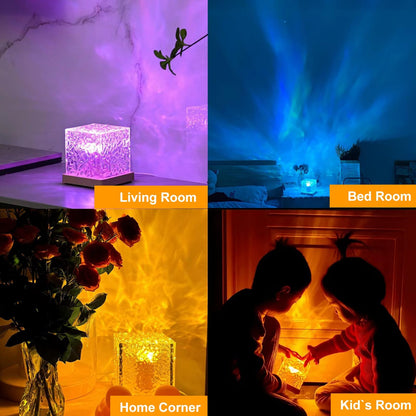 Aurora Glow Lamp,Corded Ocean Lamp Luminorthe Cube Northern Lights Cube Ocean...