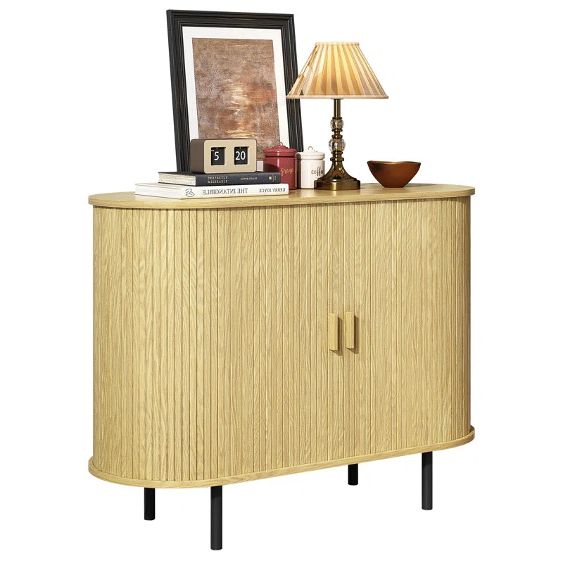 40'' Sideboard Storage Cabinet with Doors and Shelves - Credenza Storage Cabinet for Office, Bedroom Storage Cabinet, Hallway Storage Cabinet, Console Storage Cabinet