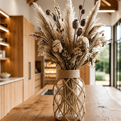 Vasora - Glass Bud Vase with Rope Detail