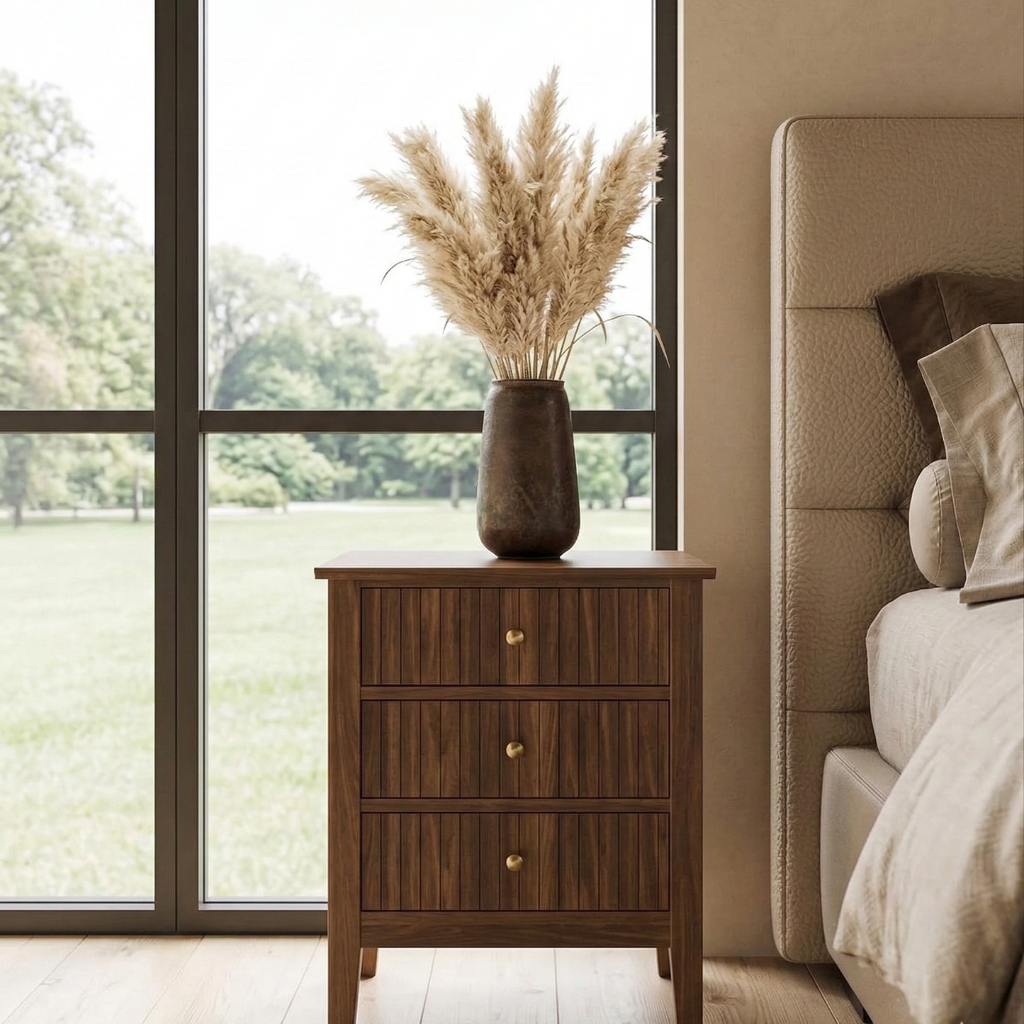 Furnora - Fluted Nightstand