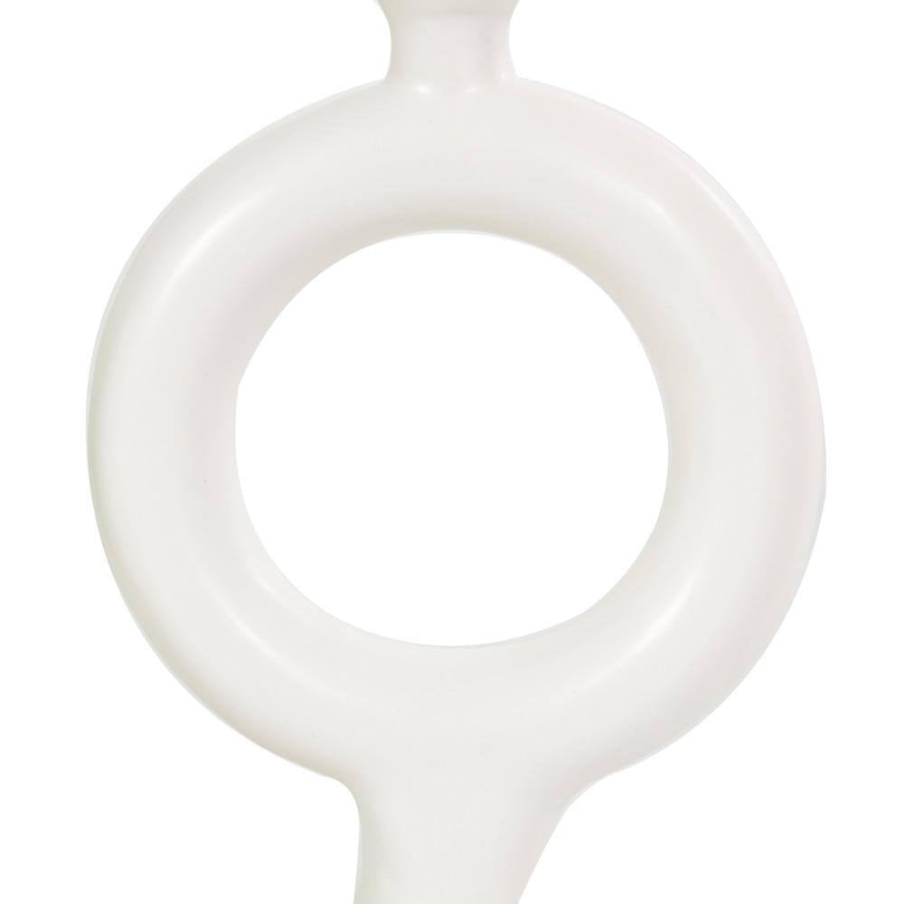 Black Ceramic Geometric Ring Candle Holder (Set of 2)