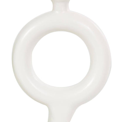 Black Ceramic Geometric Ring Candle Holder (Set of 2)