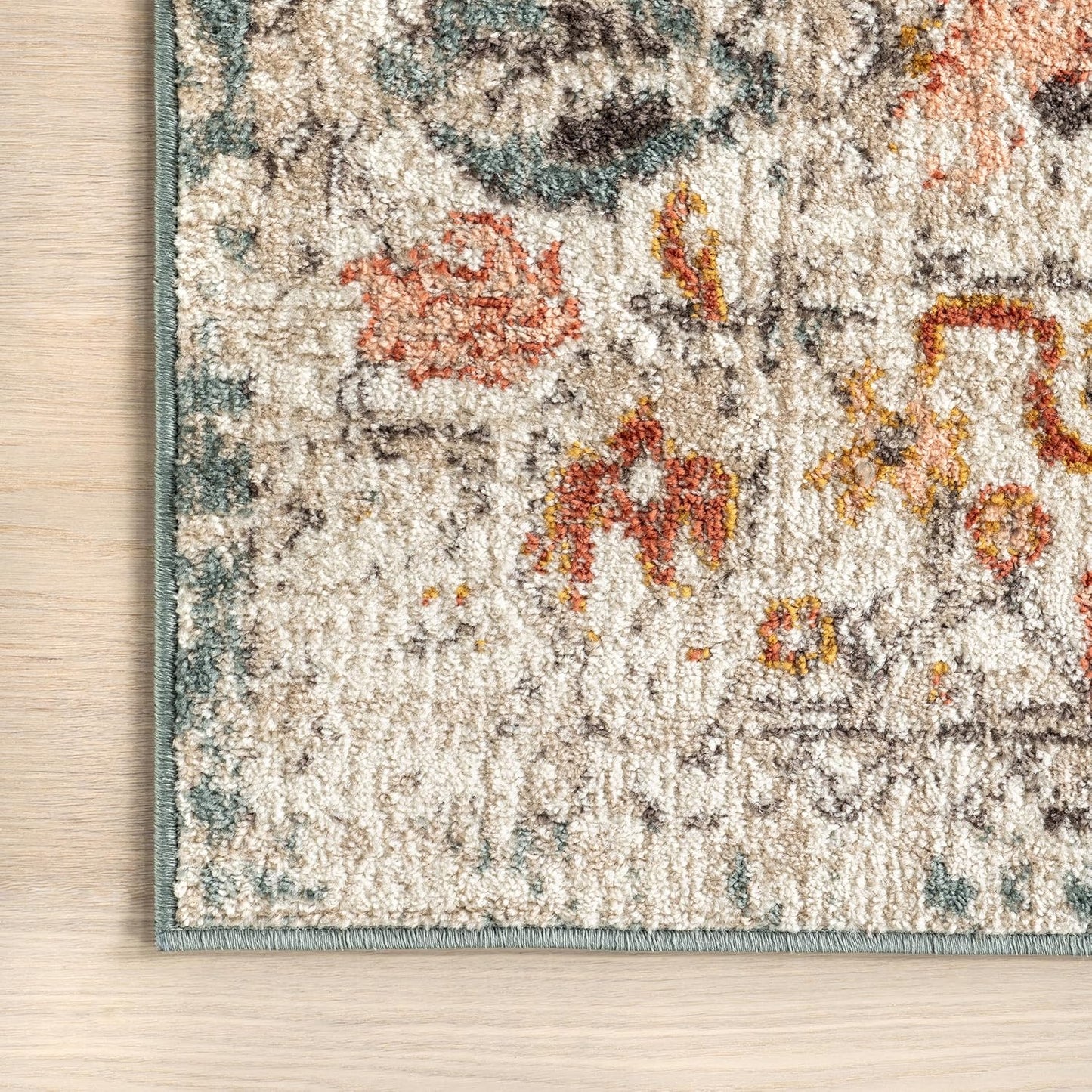 Lenore Beige Performance Oriental Area Rug, Vintage Design, Durable and Easy to Clean, 9' x 12