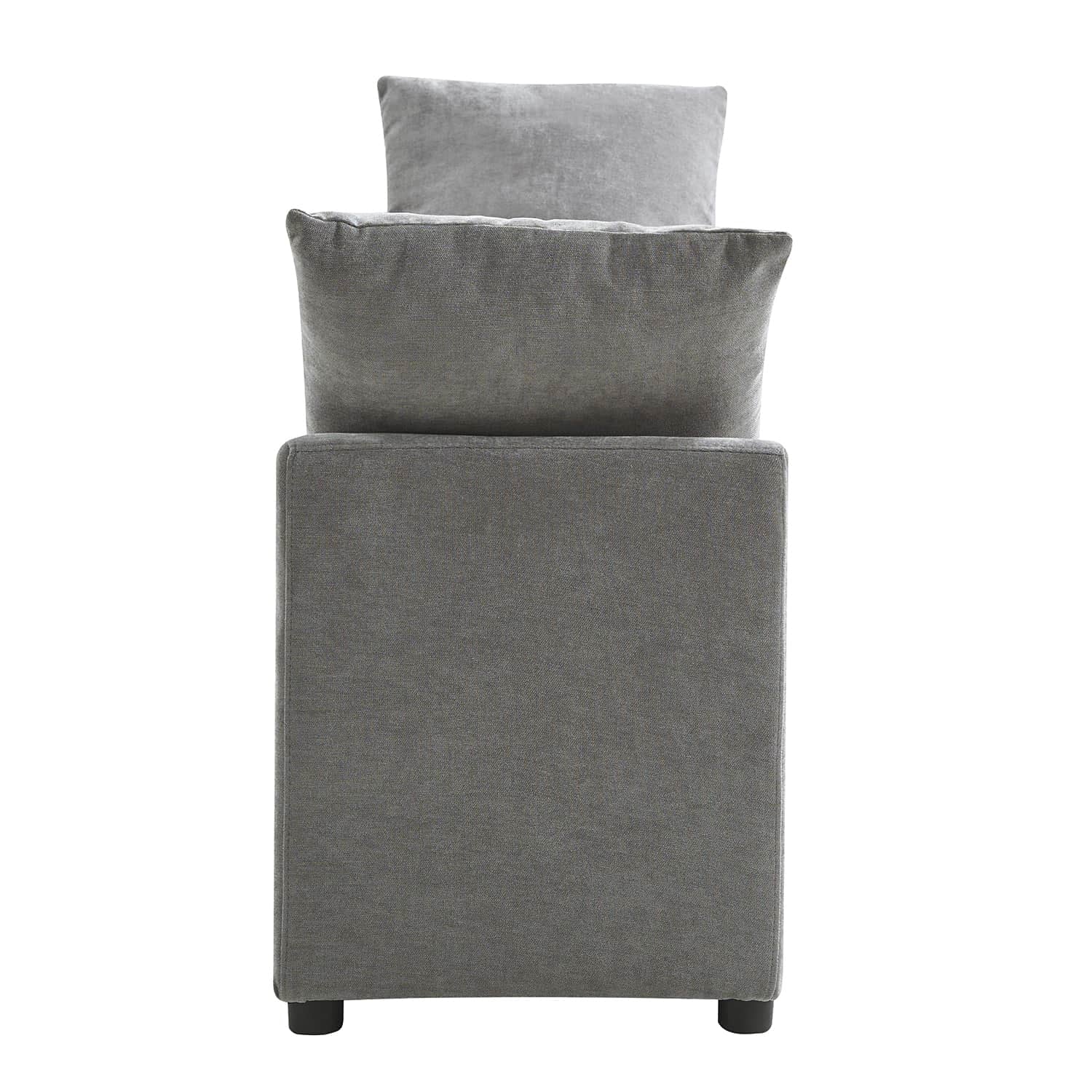 Benito 59.4" Wide End of Bed Storage Couch Bench with Two Throw Pillows