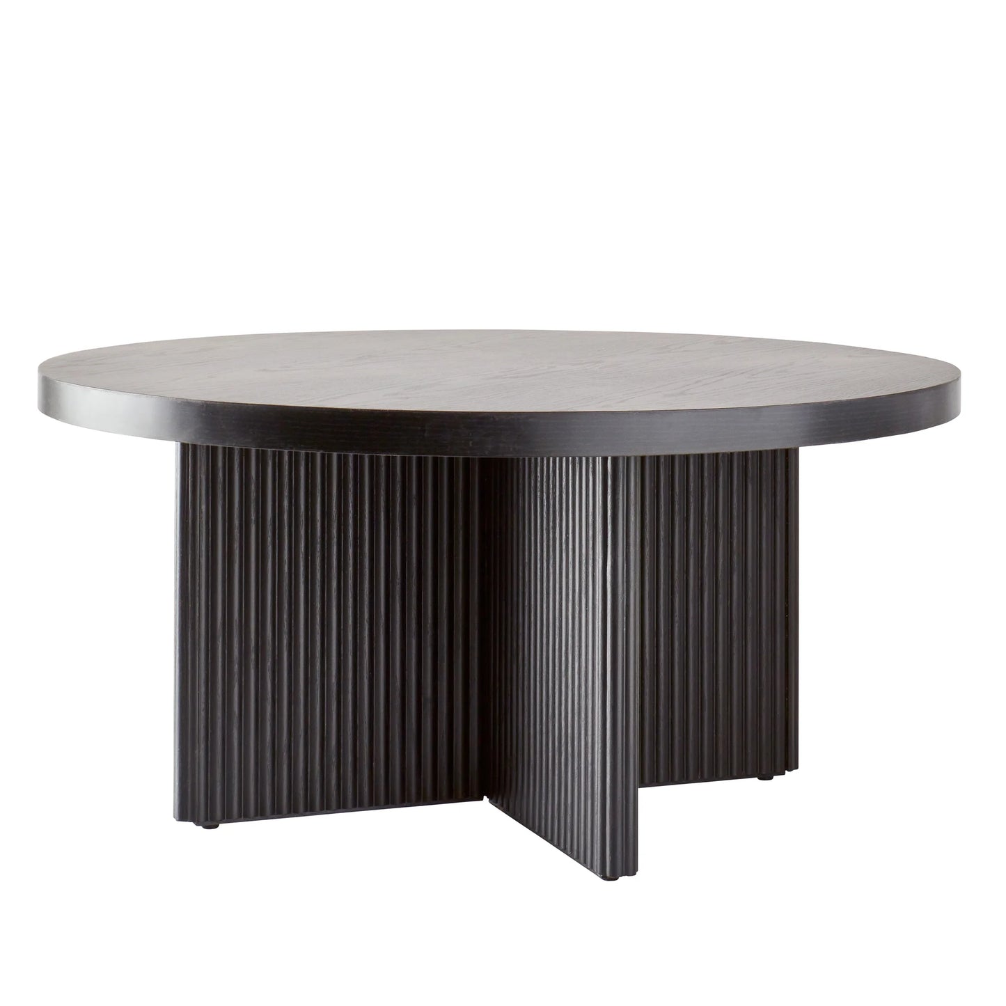 Lillian Fluted Coffee Table, Black