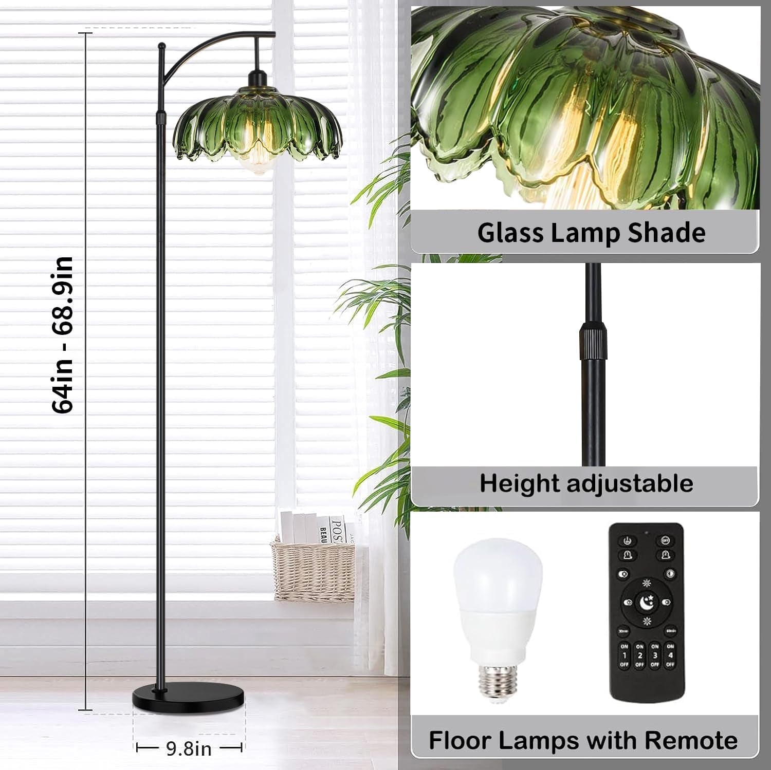 Gold Floor Lamp for Living Room,Bedroom,S