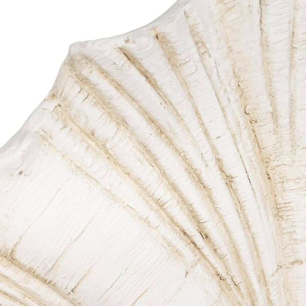 White 22 In. X 14 In. Resin Scallop Shell Figurine