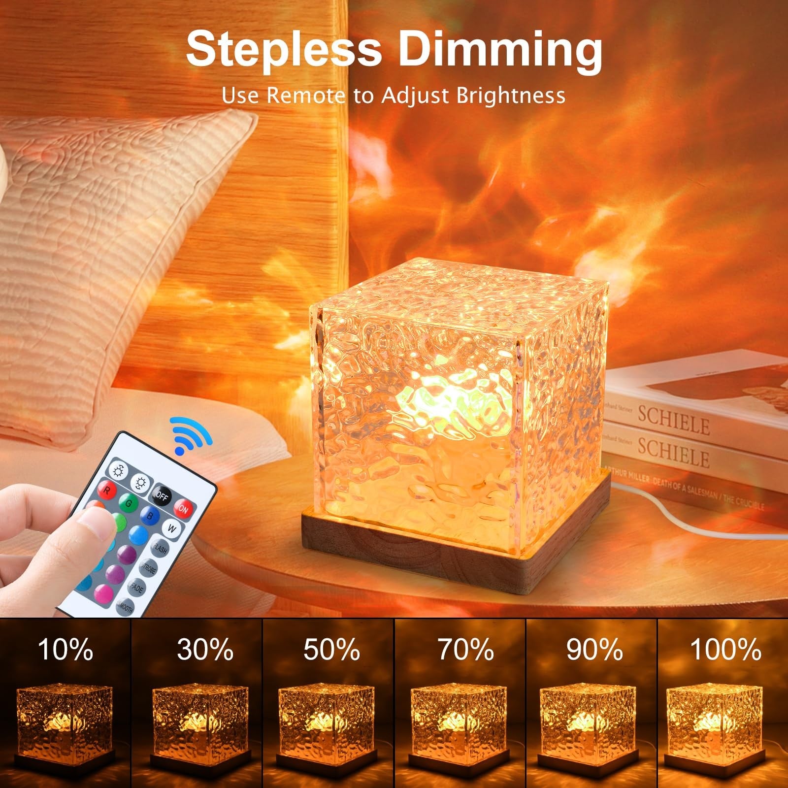 Aurora Glow Lamp,Corded Ocean Lamp Luminorthe Cube Northern Lights Cube Ocean...