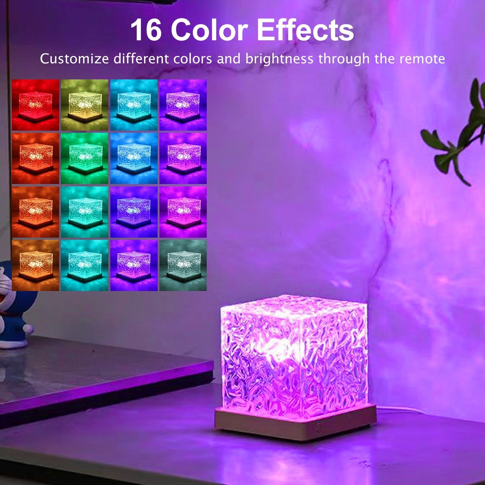 Aurora Glow Lamp,Corded Ocean Lamp Luminorthe Cube Northern Lights Cube Ocean...