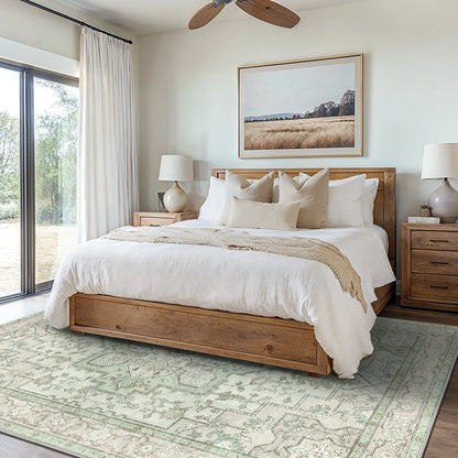 8X10 Area Rugs for Living Room, Non Slip Machine Washable Retro Rugs, Ultra-Thin Print Rug for Bedroom, Dining Room, Home Office.