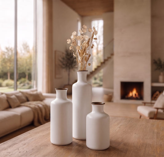 Vasora - Rustic Ceramic Vase Set of 3